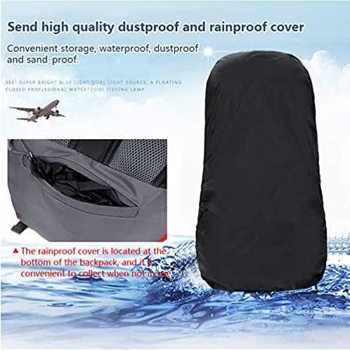 Bseash 60L Waterproof Hiking Camping Backpack with Rain Cover, Lightweight Outdoor Sport Travel Daypack Rucksack for Climbing Skiing — view 5