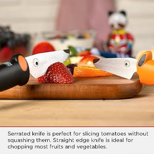 Kuhn Rikon Children's Knife Set, Dog, Black & Orange, Stainless Steel, 2 Pc — view 4
