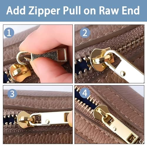 Deoward Zipper Pull Replacement Metal Zipper Handle Mend Tab Repair (6 PCS) — view 6