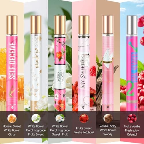 Premium Women Perfume Gift Set - 6x35ml Long Lasting Eau de Parfum with Sweet Floral and Fruity Notes - Travel Portable Parfum-Gift Sets for Her, Gift Sets for Mum, Gifts for Women Birthday — view 2