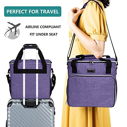 BAGLHER Dog Travel Bag, Pet Travel Bag (ALL Pet Travel Supplies), With 2 Pet Food Containers and 2 Collapsible Silicone Bowls; Essential Kits for Pet Travel Purple — view 6