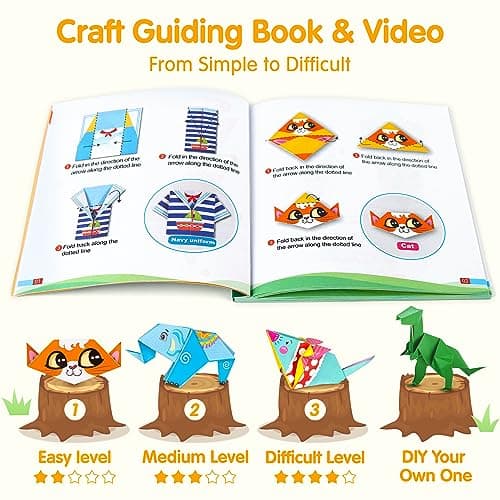 Mocoosy 224 Sheets Origami Kit for Kids Age 5-12, 72 Patterns Origami Paper — view 4