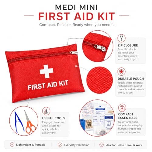 Luxiremi Mini First Aid Kit, 74 Pcs for Travel, Home, Car and Camping — view 5