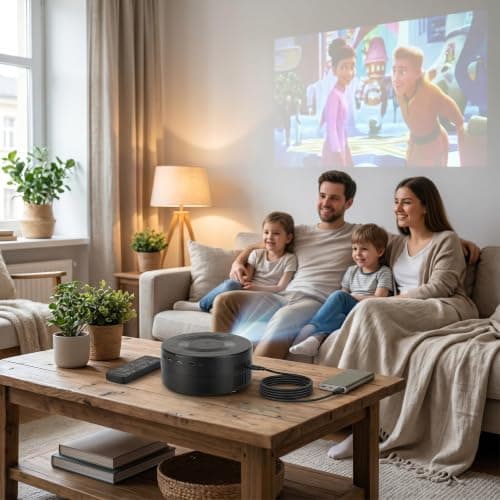 Mini Projector, Hand Pocket TFT LCD Same Screen Kid Projector with Remote for Outdoor Camping, Support 5V2A Charging — view 2