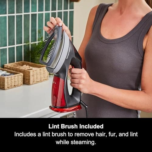 Morphy Richards Turbo Steam 2-in-1 Garment Steamer & Travel Iron, Eco & Boost Mode, 35g Output, Vertical & Horizontal,Curtains, Upholstery, Bedding, Kills Bacteria & Odours,1800W, Red/Black,361001 — view 6
