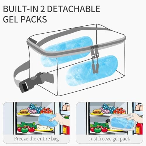 Cerbonny Small Cooler Bag, Freezable Lunch Bag with Ice Pack,Yellow — view 2