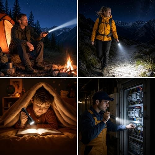 Lepro Camping Torch Rechargeable, Plastic Lightweight Flashlight Easy Carry — view 2