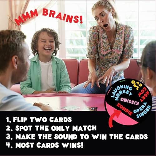UPROAR! Family Sound-Matching Card Game – Hilarious Fast Game for Kids 7+, Parents & Teens | Easy to Learn, 2–6 Players, 10–20 Min | Travel-Size | Great for Family Game Night & Stocking Fillers — view 5