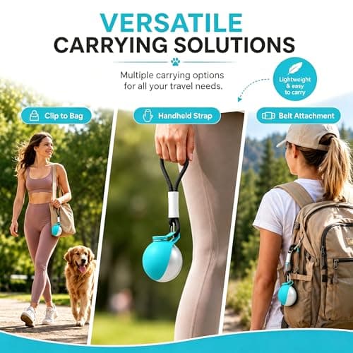Portable Dog Water Bottle for Walking, 2-in-1 Stainless Steel Dog Bottle — view 5