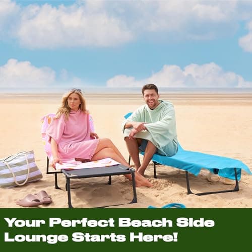 Brentfords Sun Lounger Towels with Pockets, Microfibre Large Beach Towel in a Bag Sun Lounger Holiday Accessories Swimming Pool Quick Dry Travel Towels Summer Holiday Essentials - 215x75cm, Orange — view 3