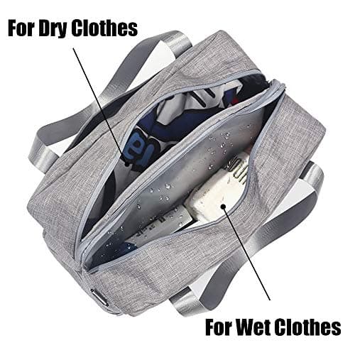 Kaxich Waterproof Gym Bag Duffle Bag Travel Overnight Bag Dry Wet Separation Weekender Handbag Sports Fitness Swim Tote Bag for Men Women (Green) 39 x 18 x 30cm/15.35'' x 7.08'' x 11.8'' — view 4