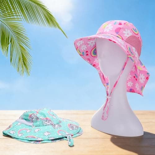 ViEinkaufen 2 Pcs Baby Sun Hat Flap Neck Protection — view 4