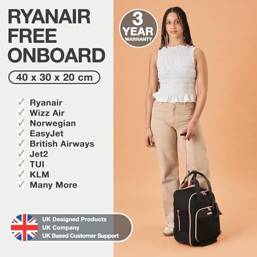 Cabin Max Ryanair Cabin Bag 40x30x20 Trolley Backpack Hand Luggage, 24L — view 3