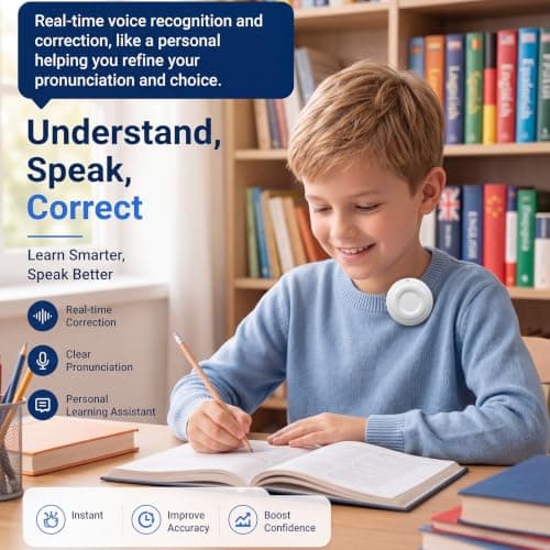 Eznaobo Smart Wearable Translator,AI Real-Time Voice Translation in 133 Languages, Spanish & English Practice Companion, Portable Travel Essential for Business & Daily Communication — view 4