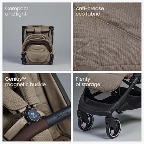Silver Cross Clic 2 Compact Stroller & Travel Bag, Birth to 22kg, Cobble — view 4
