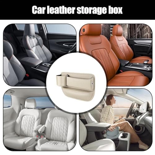 Car Leather Cup Holder Gaps Bag PU Leather Car Storage Box Car Seat Gaps Filler Organizer Leather Car Seat Storage Box With Water Cup Holder Car Organizer Front Seat Gaps Filler Car Travel Accessories — view 5
