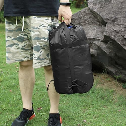 TRIWONDER Stuff Sack Sleeping Bag Compression Sacks Waterproof Storage Bag for Household Products Outdoor Camping (Black, S) — view 6