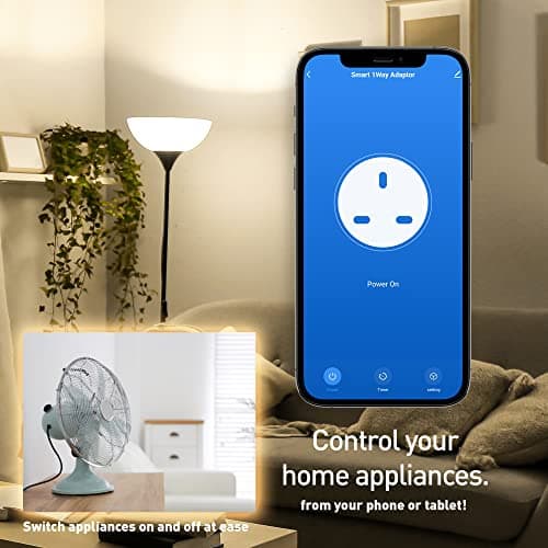 STATUS Smart Plug Wi-Fi Adaptor | App Controlled | UK 3-Pin Plug | Voice Assistant Compatible | SS1GWIFIPLUGB18 — view 3
