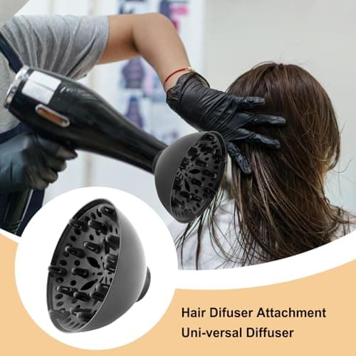 Universal Hair Diffuser - Quick Dry Hair Dryer Diffuser Attachment | Universal HairSDryer Difuser Attachment Quick Dry Styling Tool For Frizz Control, Waves, Curls, Travel, Home Salon & Beauty Routin — view 2