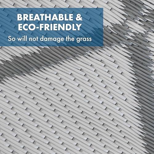 Purely Outdoors Superior Awning Carpet - Eco-Friendly, Padded, Breathable, Non-Slip, Reversible Groundsheet Mat for Caravan Awnings, Tent, Motorhome, Beach, Picnic, Decking (Hampton Grey, 250 x 250cm) — view 5