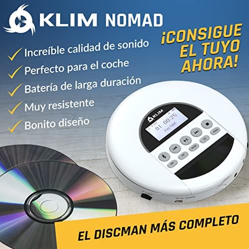 KLIM Nomad CD Player Walkman with Long-Lasting Battery + Portable CD Player Case, Waterproof Portable CD Player Carrying Case — view 4