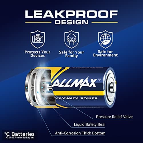 Allmax C (LR14) Maximum Power Alkaline Batteries (6 Count) – 1.5V — view 4