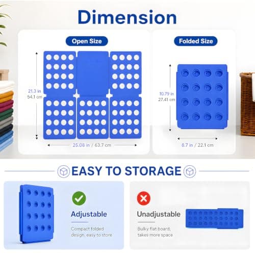 BoxLegend T Shirt Folder Board Clothes Folder, Blue — view 2