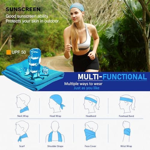 YQXCC 2 Pack Cooling Towels, 120x30 cm, Ice Cool Microfibre Towel for Neck — view 5