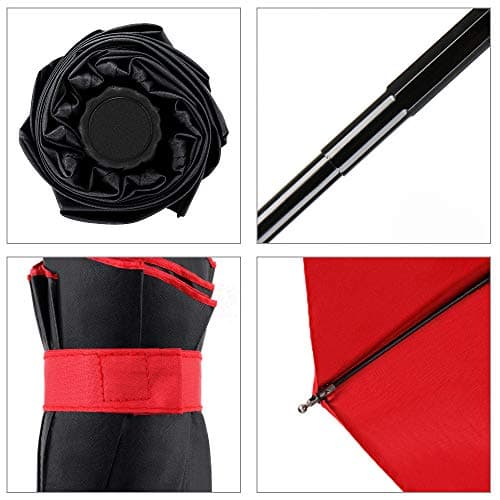 YumSur Compact Umbrella - Travel Folding Umbrella Fast Drying, Windproof Reinforced Frame, Automatic Open & Close, Double Canopy, Lightweight 10 Ribs Umbrella for Men, Women, Children — view 5