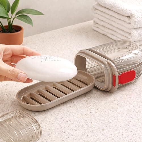 2 PCS Soap Travel Case, Soap Dish with Lid — view 4