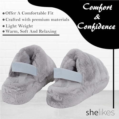 shelikes Womens Sliders Ladies Fluffy Faux Fur Peep Toe Warm Winter Slipper — view 5