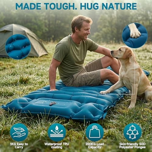 Camping Sleeping Pad Self Inflating 9.5CM Thick Sleeping Mattress Single — view 2
