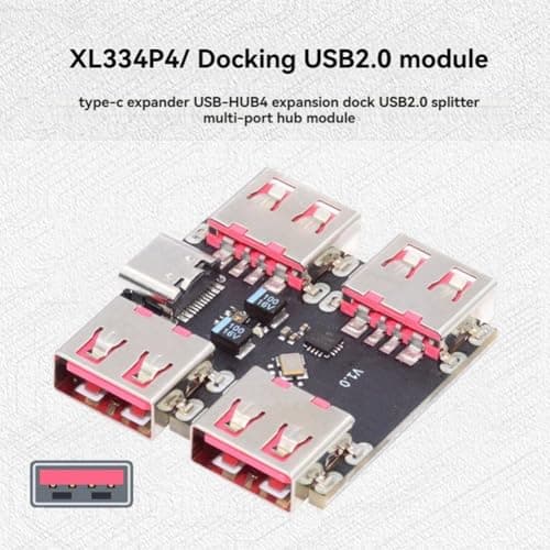 Yominerr USB 2.0 to 4 Channels Ways Hub USB2.0 Splitter USB2.0 4-Port Controller Expansion Module — view 5