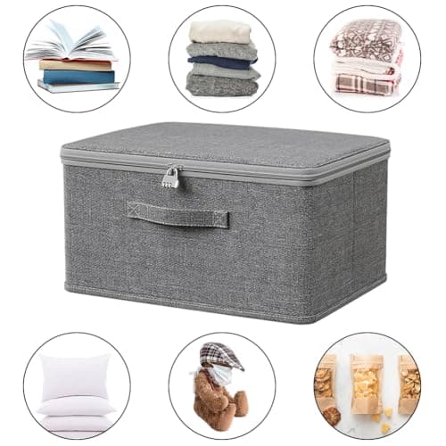 Storage Box with Lock, Storage Boxes With Lids Fabric,Combination Lock Box — view 6