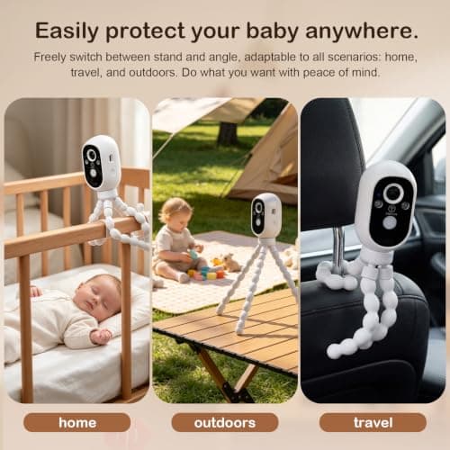 TimeFlys Video Baby Monitor, Both Units Rechargeable, Outdoor Use For Camping, Car Camera Usage, Camera 40-hour Battery, Night Vision, 2-Way Audio, Lullabies, No WiFi Required, Model Z280L,2.8" Screen — view 4