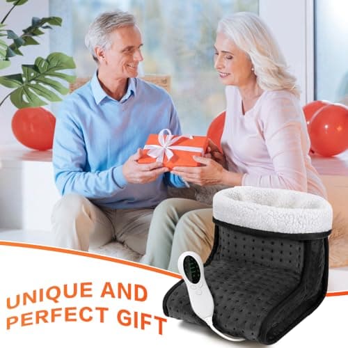 Electric Foot Warmer, Cold Feet Warmers, Cosy Heated Foot Warmer with Removable Lining, 10 Temperature Settings and 3 Timer Settings, Heated Foot Warmers for Women Men Winter Home Office, Black — view 6