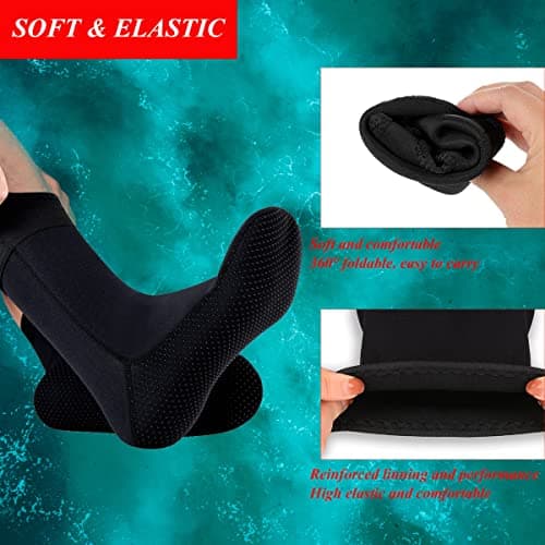 YDQUANI 3mm Neoprene Diving Wetsuit Socks, Thermal Anti-Slip — view 5