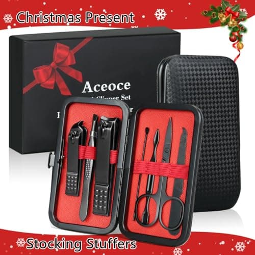 Manicure Set Men Travel Manicure Set Nail Clippers Mens Accessories Stainless Steel Nail Clippers Set Pedicure Set Personal Care Kit Nail Grooming Kit Gifts for Men Women Stocking Stuffers — view 5