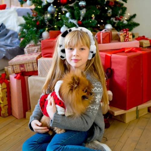 GRIRIW Plush Foldable Ear Muff for Women, Cute Winter Ear Cover — view 5