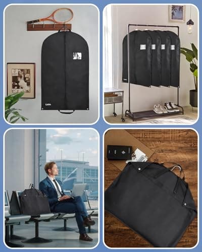Lictin Suit Carrier Covers, Hanging & Foldable Garment Bags（100 x 60cm ） — view 5