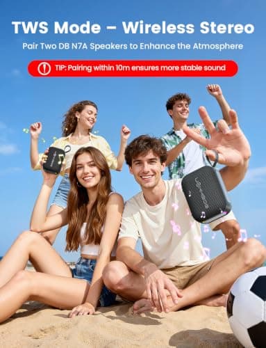 Portable Bluetooth Speaker 20W, IPX7 Waterproof with Deep Bass & TWS — view 5