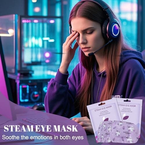 12 Packs Steam Eye Mask,Lavender Steam Eye Mask for Dryness — view 6