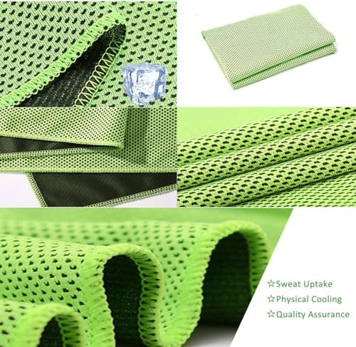 VAKKI Cooling Towel, Ice Cold Sports Sweat Towels for Instant Relief Perfect Coolings Scarf Neck,Forehead, Wristband, Bandana, Stay Cool from Over Heating During All Kinds of Sport and Exercise — view 3