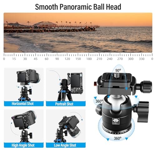 SIRUI Carbon fibre Tripod for Camera, with 360° Ball Head, AM-223+B-00K — view 6
