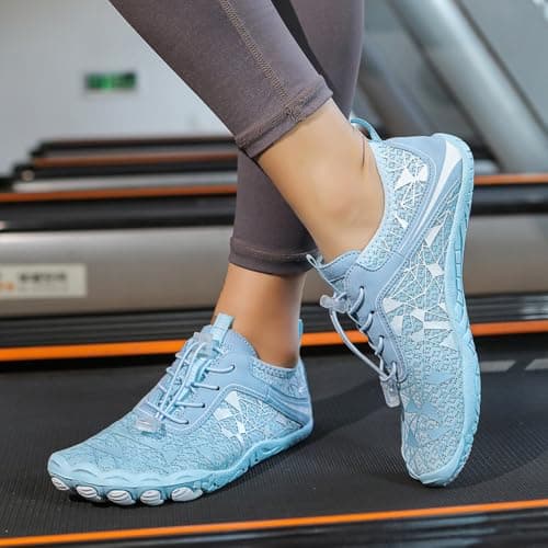 Hike Barefoot Shoes for Men and Women with Wide Toe Box, Healthy & Non-Slip Breathable Barefoot Water Shoes, Beach, Pool, Aqua, Swimming, Surfing, Hiking, Walking Shoes, sky blue, 38.5/39.5 EU — view 2