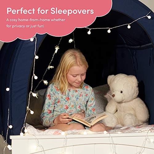 Snuggy Pod Bed Canopy - Navy (Single), Lightweight & Breathable — view 4