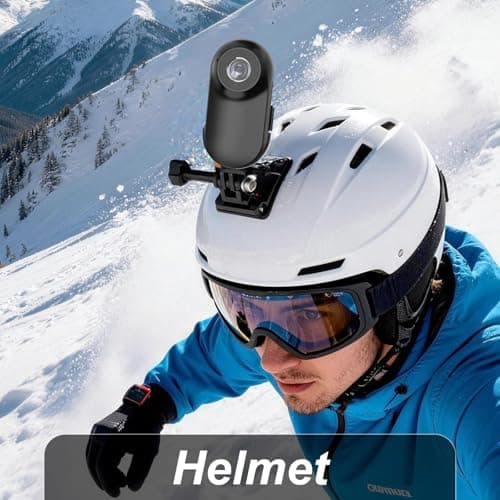 fceoul Mini Wearable Body Camera, 26g Lightweight Thumb POV Vlog Camera with 16GB Memory Card, 1.0" Screen & Magnetic Mount for Motorcycle Helmet, Cycling, Pets Travel — view 5