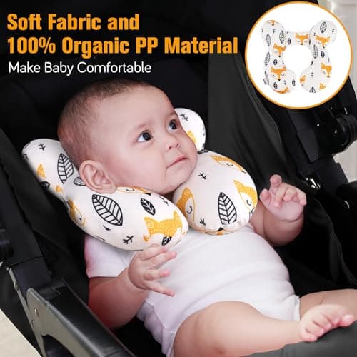 KAKIBLIN Baby Neck Pillow, Upgraded Baby Support Pillow, Babies Head Pillow — view 2