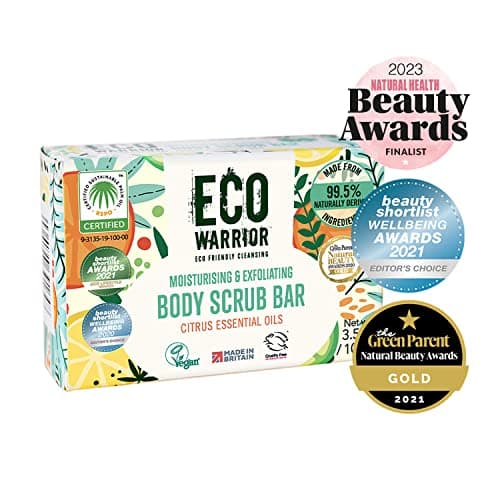 Eco Warrior Exfoliating Body Scrub Soap Bar, Citrus & Oatmeal, Vegan, 100g — view 2