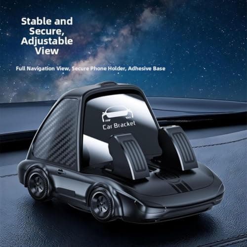 ABS Car Phone Holder 8cm Compact Dashboard Stand(Orange) — view 5